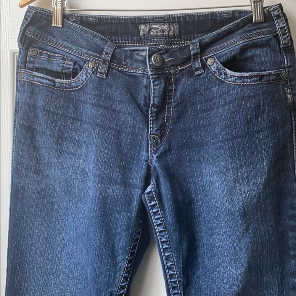 Silver Suki Surplus Boot Cut Flap Pocket Jeans